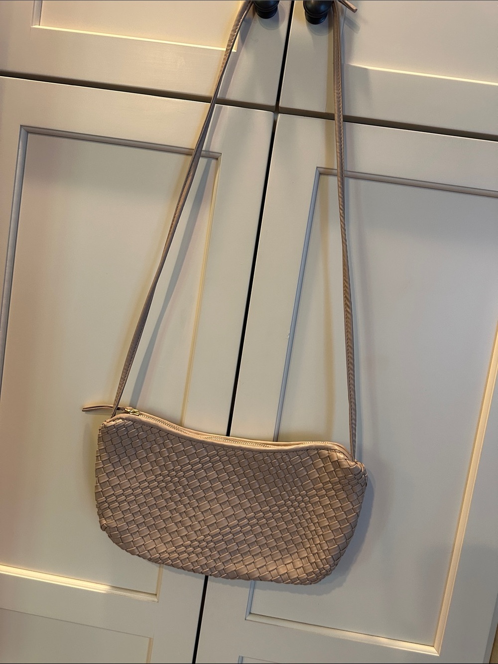 Vera Bradley Woven Crossbody Bag in Light Taupe